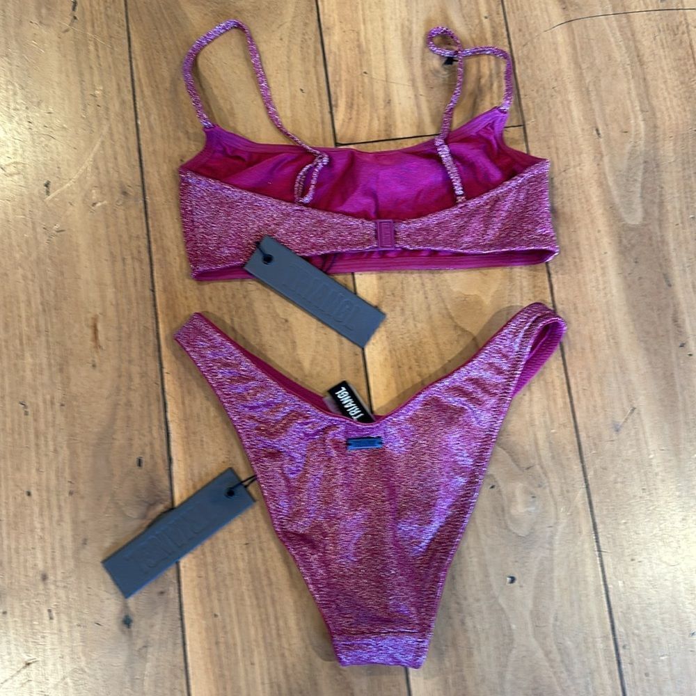 TRIANGL MICA - CHEEKY GRAPE SPARKLE SET NO BAG NEW WITH TAGS - Picture 3 of 7